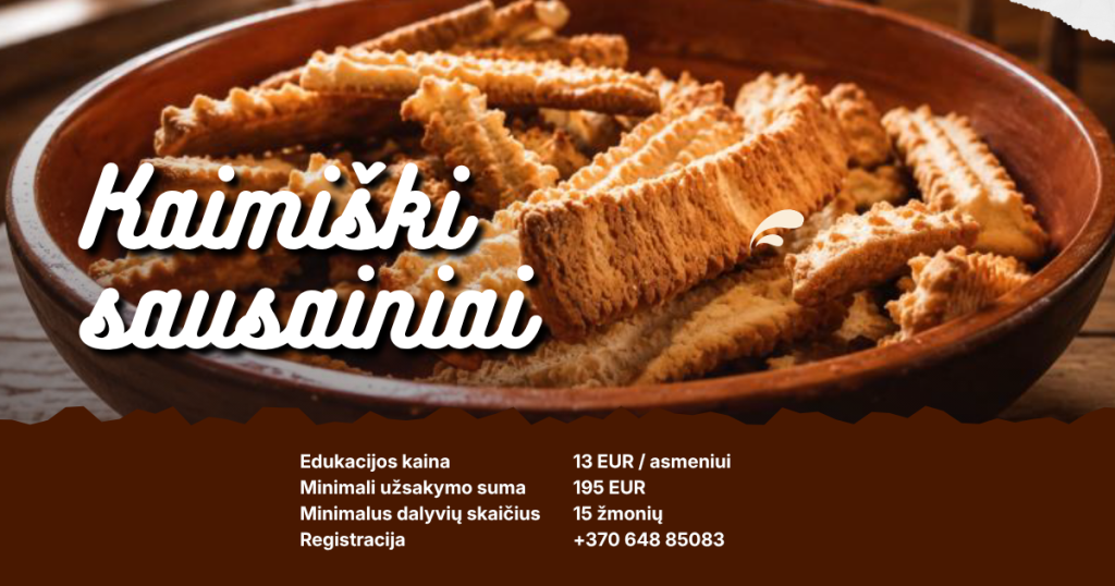 Miško gryčia rengia kaimiškų sausainių kepimo edukacija ir degustacija